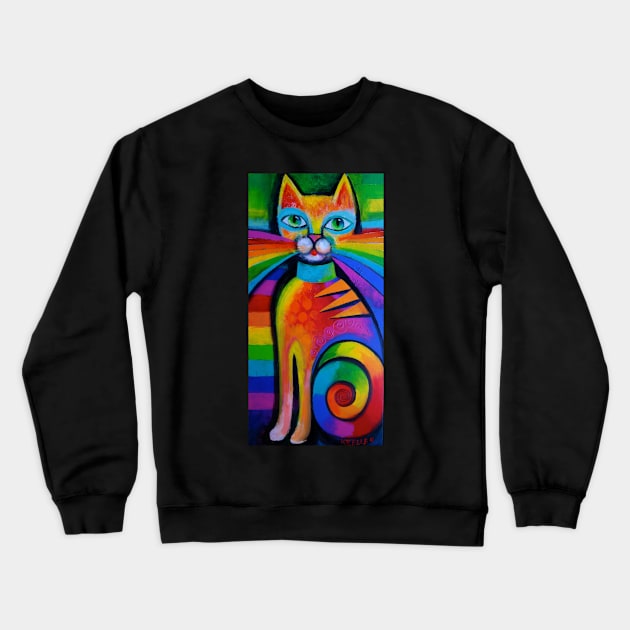 Psychadelicat Crewneck Sweatshirt by karincharlotte